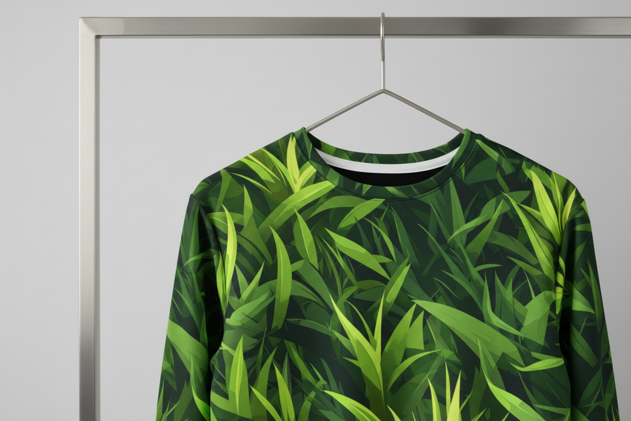 Pázsit Mintás Pulóver - Zöld (Unisex)