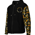 Cyberpunk Stílusú Cipzáras Pulóver - Rust/Fekete (Unisex)