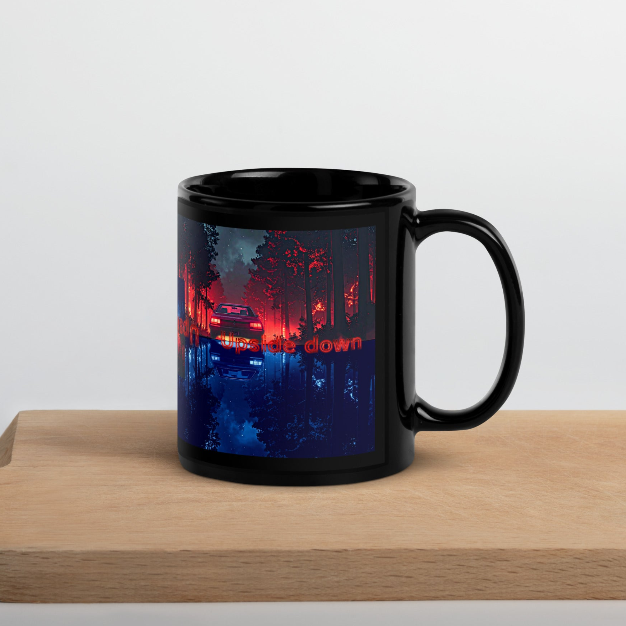 Upside Down Ceramic Mug - Black (11oz)