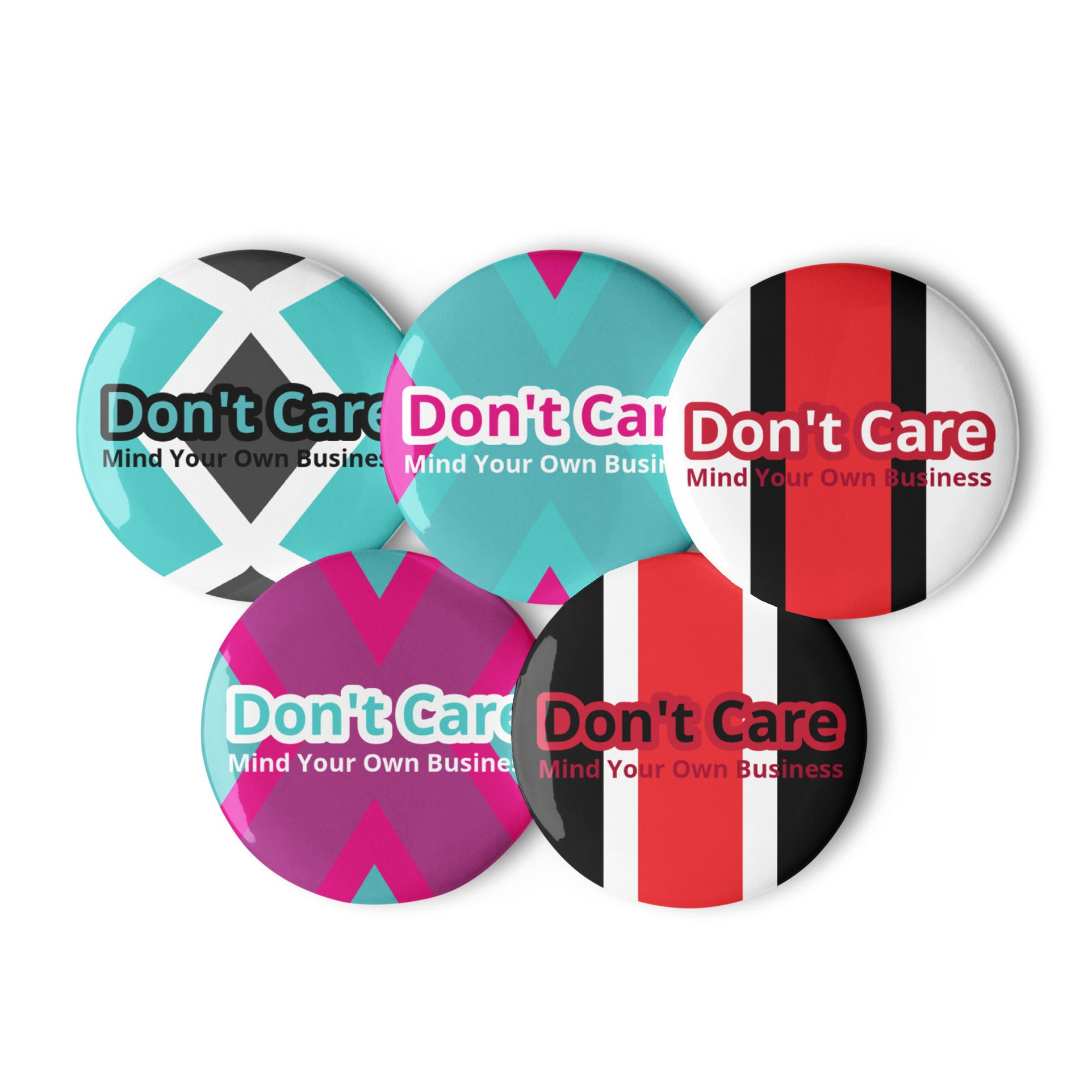 Dont Care Pin Badge Pack (5 pcs)